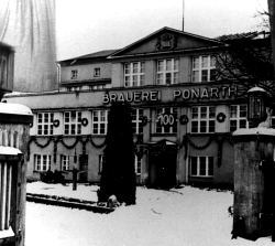 Hauptgebäude der Brauerei 1939