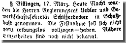 Tageszeitung 1933